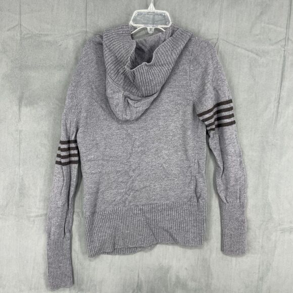 Patagonia Cardigan Sweater Womens Small Gray Lambswool Button Up Hooded Knit - Picture 6 of 11